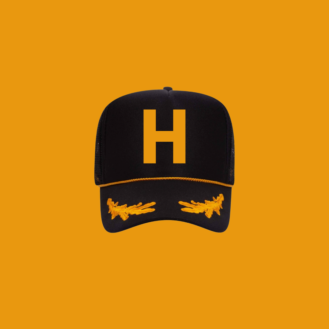 H Cap - Black + Gold (Mesh)