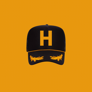 H Cap - Black + Gold (Mesh)