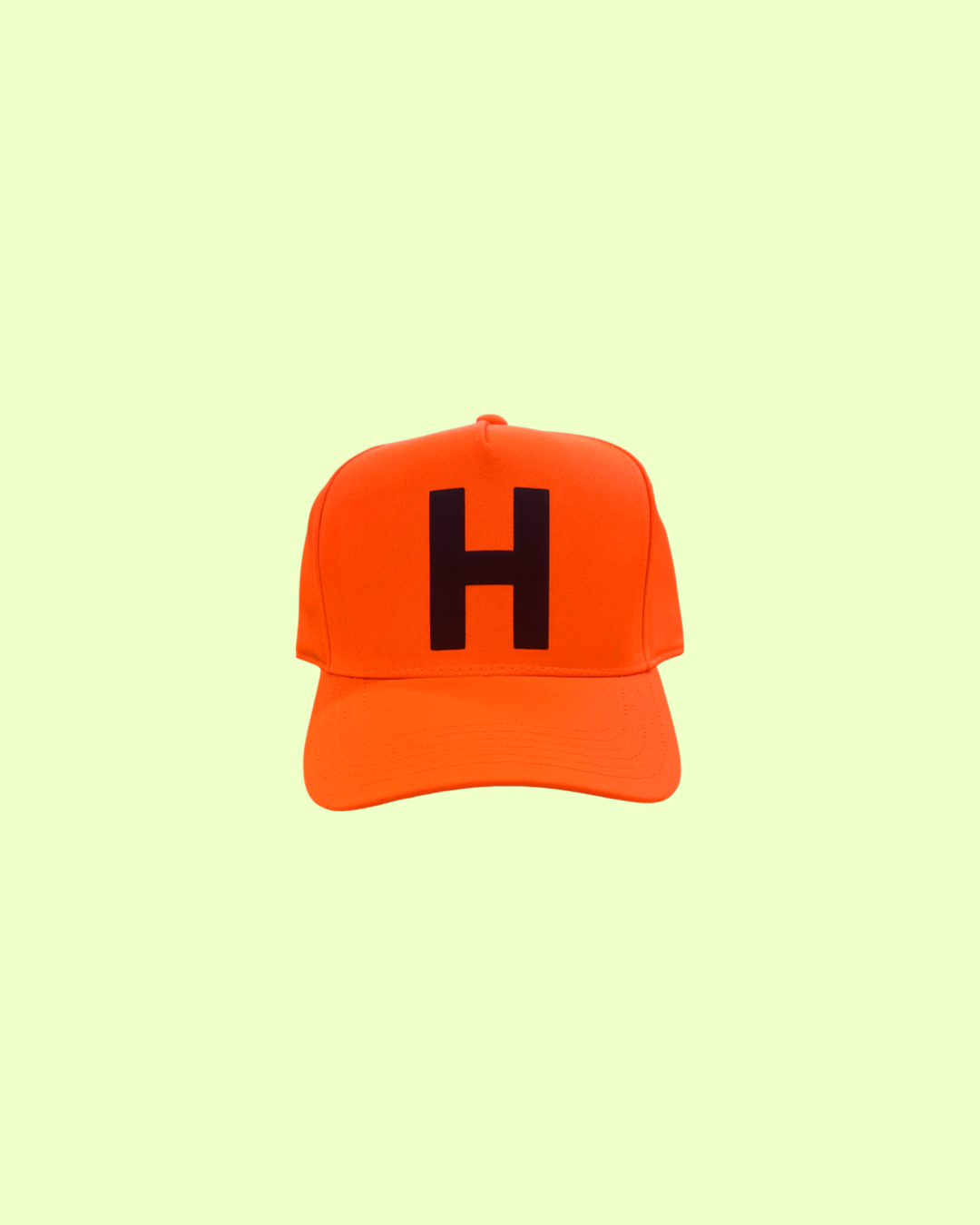 "H' Baseball Snapback Cap - Orange